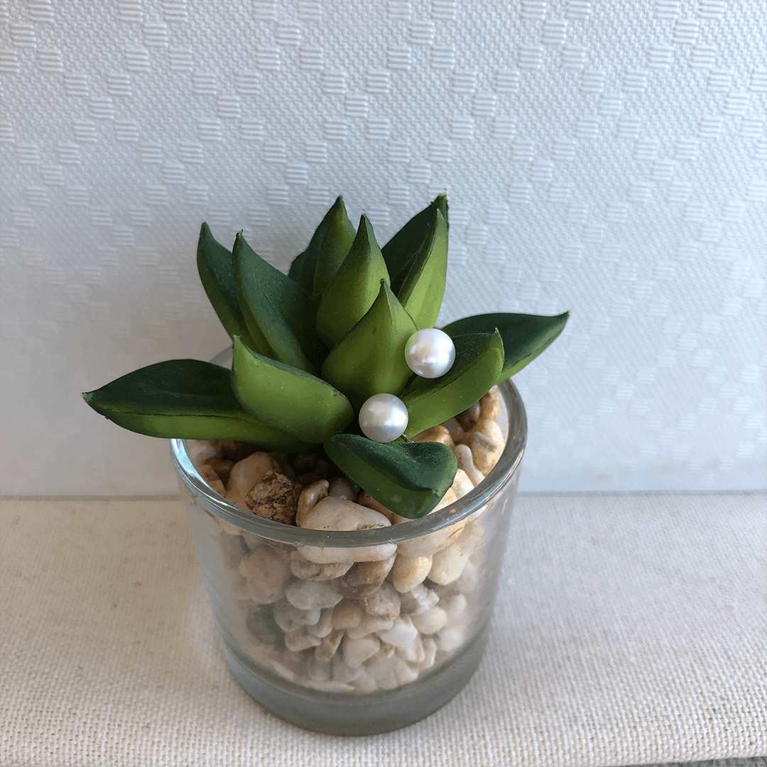 pearl button earrings