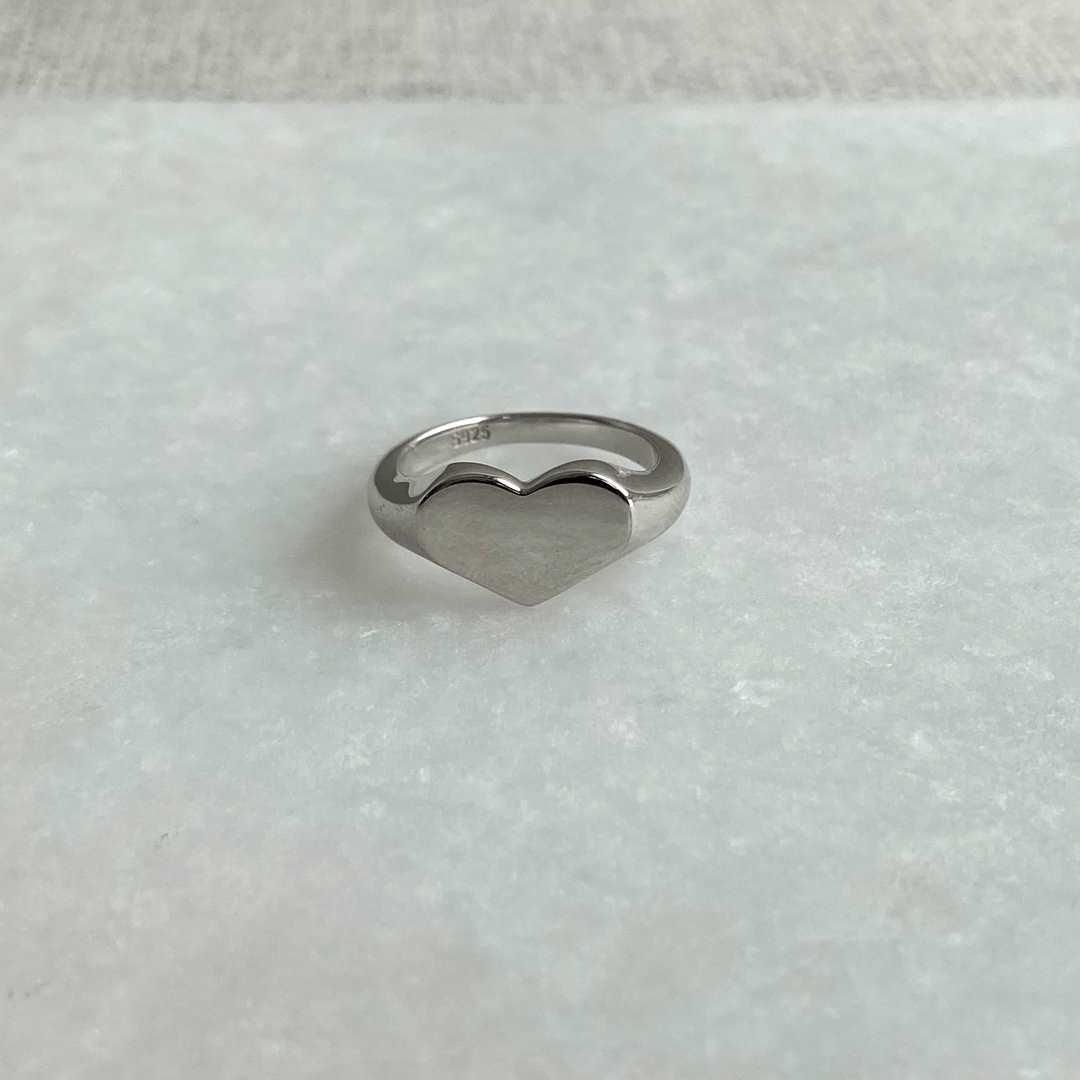 sterling silver platinum plated pure love ring