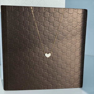 sterling silver 18k gold plated bright heart necklace