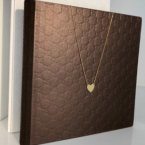 sterling silver 18k gold plated solo heart necklace